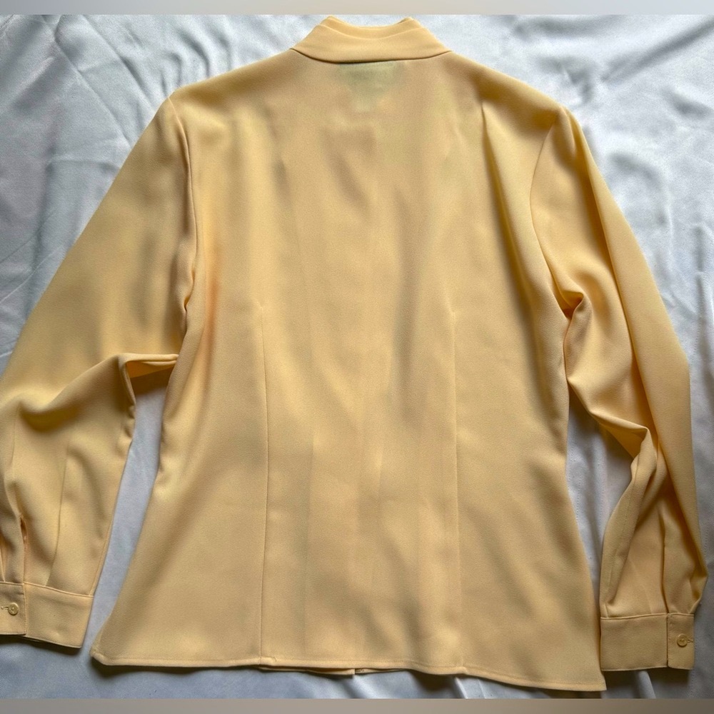 Vintage Pendleton Portland Oregon Solid yellow Button Down Blouse Size 8‎ - Picture 14 of 15